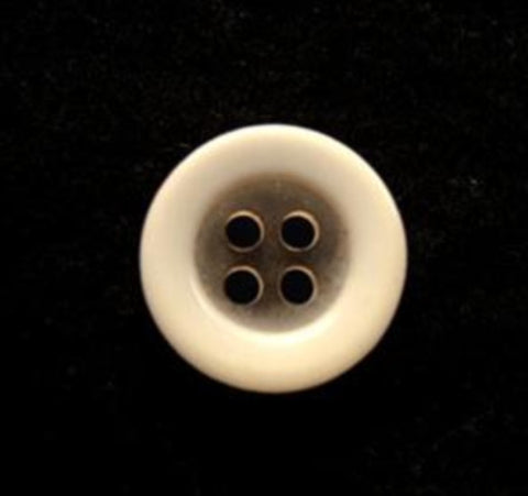 B17462 15mm Cream Beige 4 Hole Button with a Translucent Centre