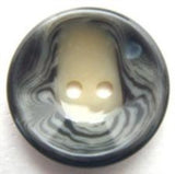 B9835 22mm Mixed Greys High Gloss 2 Hole Button - Ribbonmoon