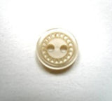 B16659 11mm Pealised Drab Cream Tinted 2 Hole Button - Ribbonmoon