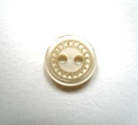 B16659 11mm Pealised Drab Cream Tinted 2 Hole Button - Ribbonmoon