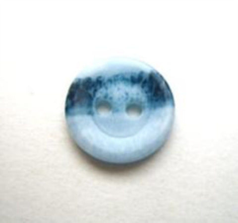 B9510 13mm Mixed Blues Soft Sheen 2 Hole Button - Ribbonmoon