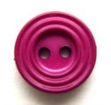 B5911 14mm Dusky Fuchsia Gloss Ringed Rim 2 Hole Button - Ribbonmoon