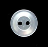 B2918 12mm Pearlised White Polyester 2 Hole Button - Ribbonmoon