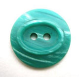 B12605 19mm Iced Matt Jade Turquoise and Semi Pearlised 2 Hole Button - Ribbonmoon