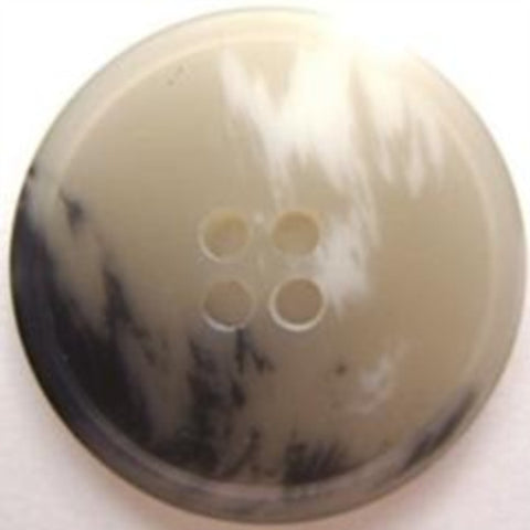 B6769 25mm Charcoal and Natural Greys Bone Sheen 4 Hole Button - Ribbonmoon