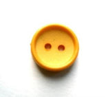 B17304 14mm Light Golden Yellow Matt Centre 2 Hole Button - Ribbonmoon