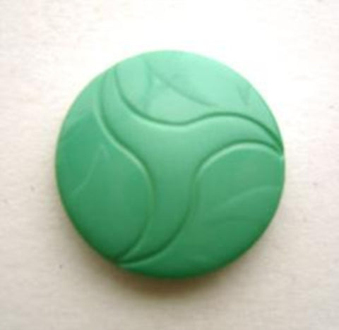 B9438 18mm Parakeet Green Textured Shank Button - Ribbonmoon