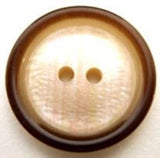 B10895 23mm Pearlised Cream Centre, Subtle Iridescence 2 Hole Button - Ribbonmoon