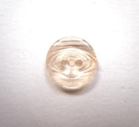 B16514 11mm Peach Tinted Transparent Glass Effect 2 Hole Button