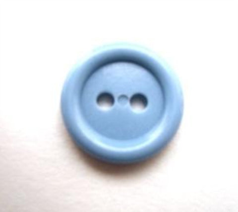 B13126 15mm Saxe Blue Gloss 2 Hole Button - Ribbonmoon