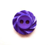 B15303 15mm Purple Matt Centre 2 Hole Button with a Fluted Edge - Ribbonmoon