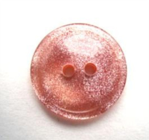 B13800 18mm Shimmery Dusky Pink 2 Hole Button under a Clear Surface - Ribbonmoon