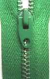 Z3621 56cm Deep Green Closed End No.3 Zip with Coloured Metal Teeth - Ribbonmoon