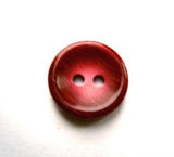 B17902 15mm Frosted Scarlet Berry Gloss 2 Hole Button - Ribbonmoon