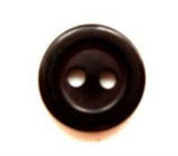 B5126 11mm Black Soft Gloss Polyester 2 Hole Button