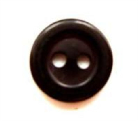 B5126 11mm Black Soft Gloss Polyester 2 Hole Button