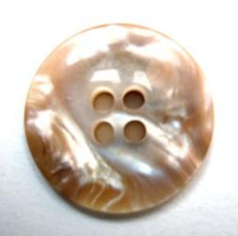 B16329 20mm Tonal Ecru and Iridescent Nacre Effect 4 Hole Button - Ribbonmoon