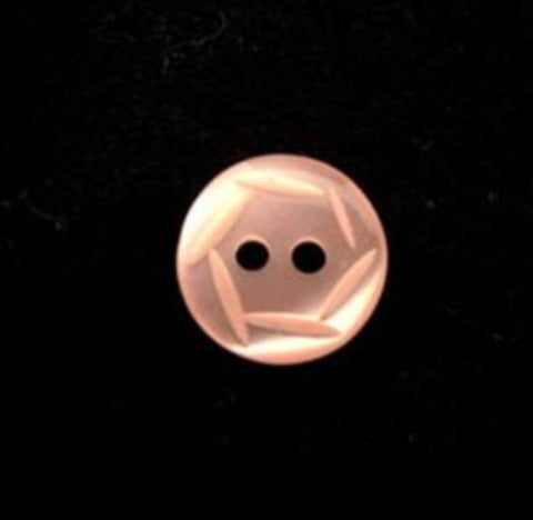 B13707 11mm Pink Tinted Pearlised 2 Hole Button - Ribbonmoon