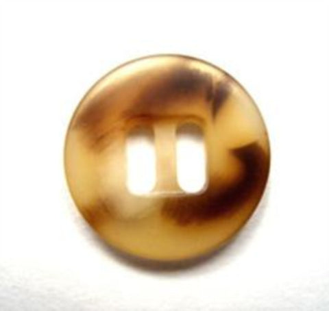 B15345 18mm Aaran Brown 2 Long  Hole Button - Ribbonmoon