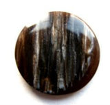 B10988 20mm Dark Browns and Pearl Glossy Polyester Shank Button