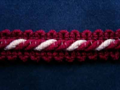 FT1781 13mm Burgundy and Cream Corded Braid - Ribbonmoon