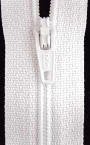 Z3157C 31cm White Nylon No.3 Pin Lock Closed End Zips - Ribbonmoon