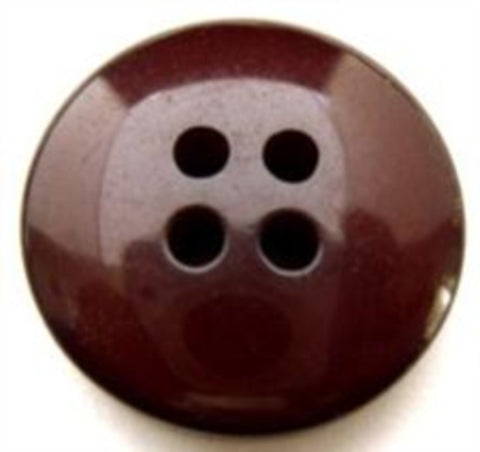 B10825 22mm Chestnut Brown High Gloss 4 Hole Button - Ribbonmoon