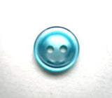 B10515 11mm Turquoise Polyester 2 Hole Button - Ribbonmoon