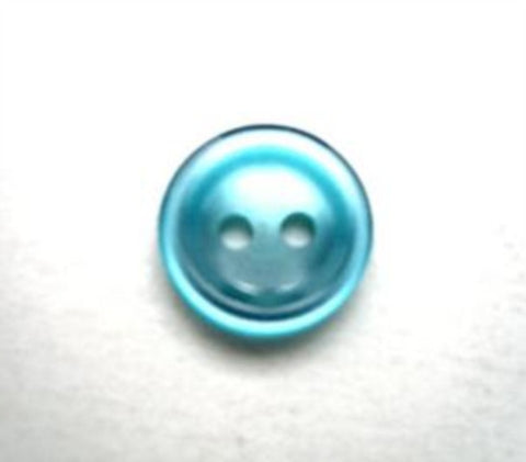 B10515 11mm Turquoise Polyester 2 Hole Button - Ribbonmoon