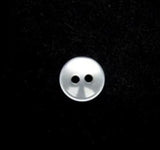 B16111 9mm White Polyester Shirt Type 2 Hole Button - Ribbonmoon