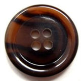 B11275 21mm Dark Brown Tortoise Shell Tonal 4 Hole Button - Ribbonmoon