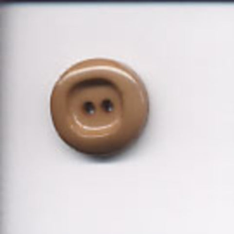 B5060 19mm Sandy Brown High Gloss 2 Hole Button - Ribbonmoon