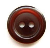 B5265 15mm Tonal Rich Brown Pearlised 2 Hole Button - Ribbonmoon