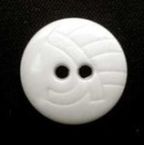 B1715 18mm White Gloss and Textured 2 Hole Button - Ribbonmoon