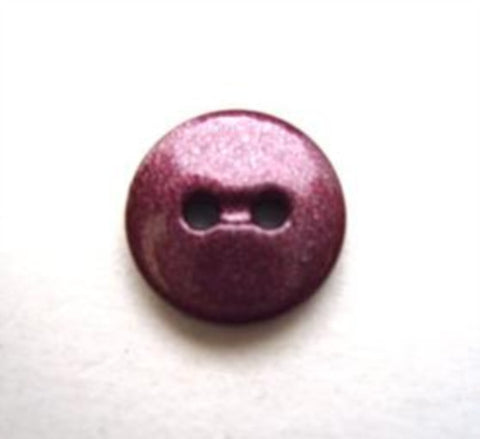 B9306 13mm Maroon, Burgundy Glittery Metallic Shimmer 2 Hole Button