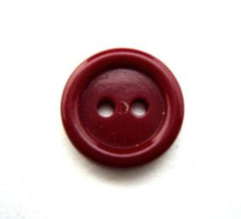 B12018 14mm Burgundy High Gloss 2 Hole Button - Ribbonmoon