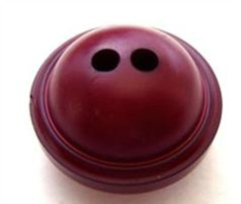 B6323 22mm Pale Maroon Heavily Domed Chunky Soft Sheen 2 Hole Button - Ribbonmoon