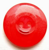 B14051 22mm Shimmery Red and Geranium Pink Gloss 2 Hole Button - Ribbonmoon