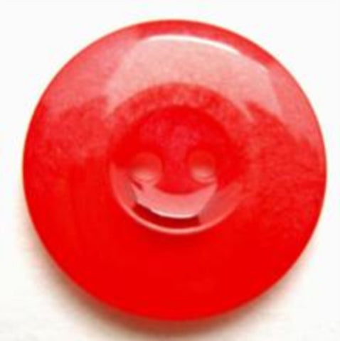 B14051 22mm Shimmery Red and Geranium Pink Gloss 2 Hole Button - Ribbonmoon