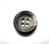 B15865 15mm Mixed Greys Bone Sheen 4 Hole Button - Ribbonmoon