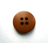 B17499 15mm Light Brown Soft Sheen 4 Hole Button