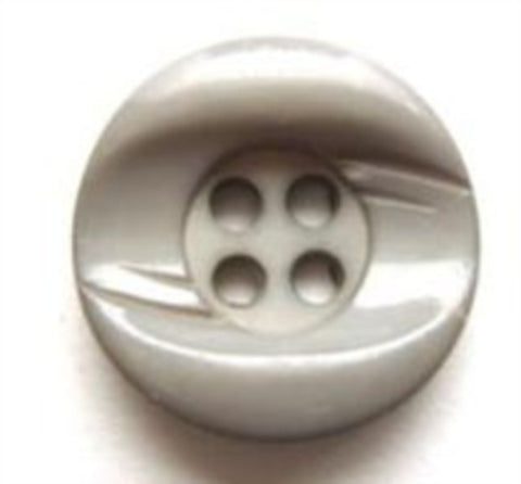 B5944 18mm Pale Grey Chunky Gloss 4 Hole Button - Ribbonmoon