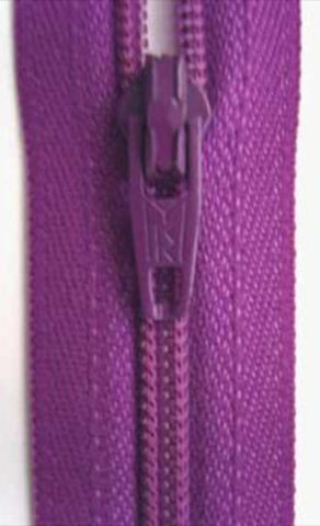 Z0397 YKK 46cm Bright Plum Nylon No.3 Closed End Zip - Ribbonmoon