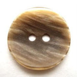 B13592 20mm Misty Brown and Beige Iced Matt 2 Hole Button - Ribbonmoon