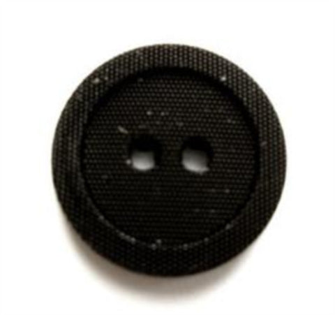 B17401 19mm Black Matt Textured 2 Hole Button - Ribbonmoon