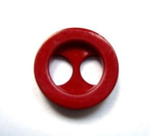 B16062 16mm Russet Red Gloss Button with 2 Large Holes - Ribbonmoon