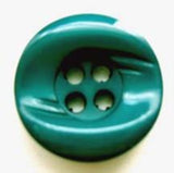 B5603 18mm Deep Jade Green Gloss Chunky 4 Hole Button - Ribbonmoon