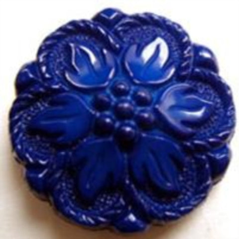 B13764 21mm Dark Royal Blue Textured Shank Button - Ribbonmoon