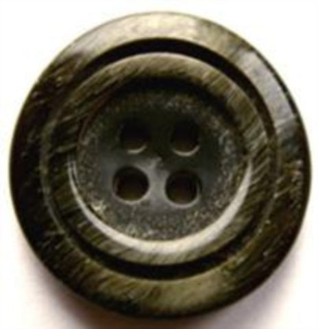 B17595 22mm Black and Green Grey 4 Hole Button - Ribbonmoon
