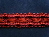 FT1081 19mm Deep Dusky Pink and Russet Brown Braid Trimming - Ribbonmoon